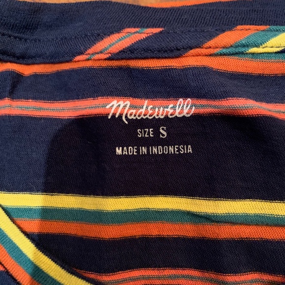 NWT Madewell Whisper Cotton Crewneck Stripe Tee - Picture 8 of 8